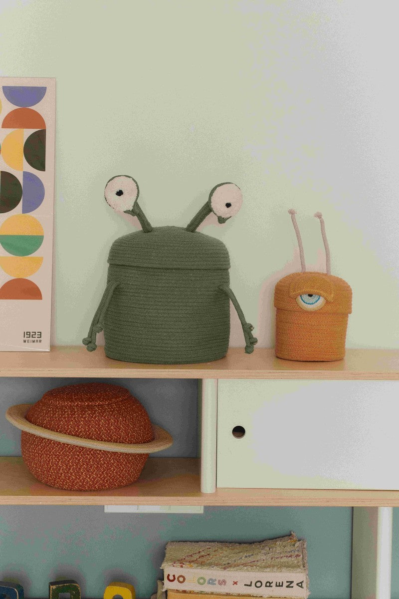 Handcrafted Alien Zog Basket with Eco-Friendly Materials - Unique & Interactive Decor Piece by Lorena Canals at www.brixbailey.com