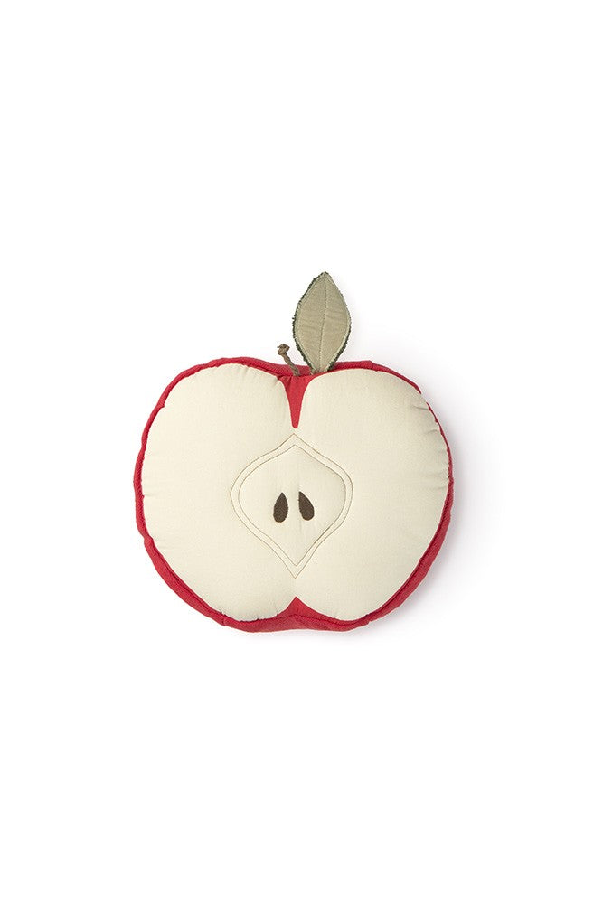 Handmade Cotton Apple Decorative Pillow - Charming & Rustic Interior Accessory by Lorena Canals at www.brixbailey.com