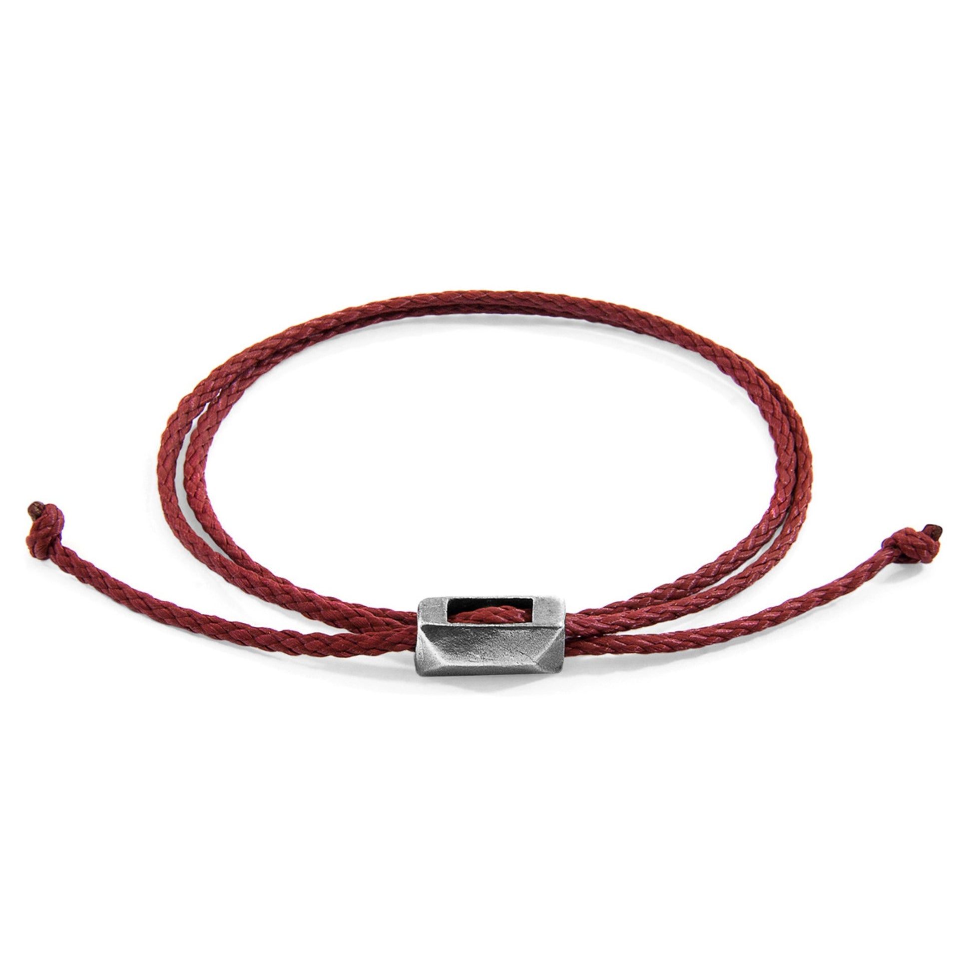 Elevate Your Style with the Edward Silver and Rope SKINNY Bracelet - British Craftsmanship at Its Finest by ANCHOR & CREW at www.brixbailey.com