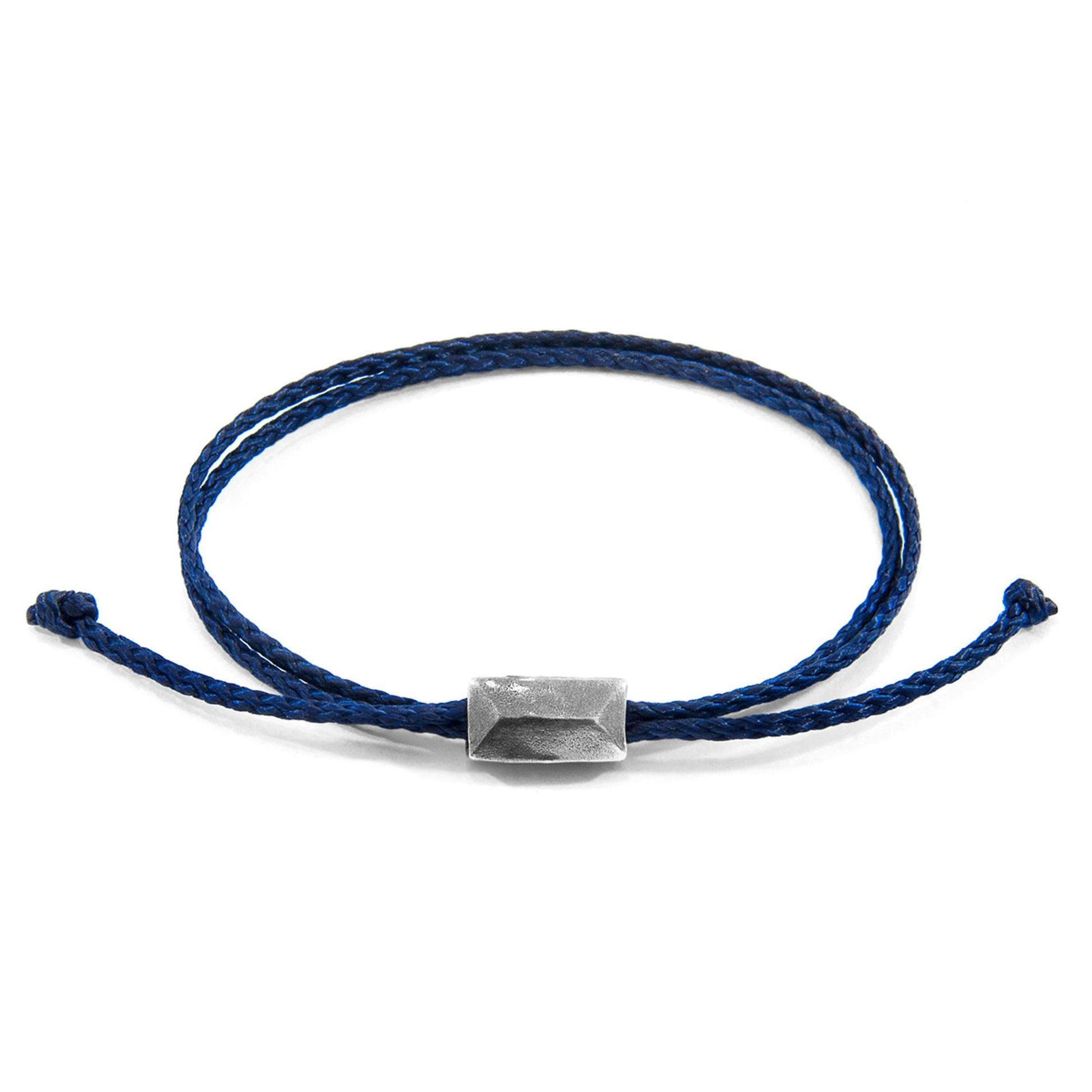 Elevate Your Style with the Edward Silver and Rope SKINNY Bracelet by ANCHOR & CREW at www.brixbailey.com