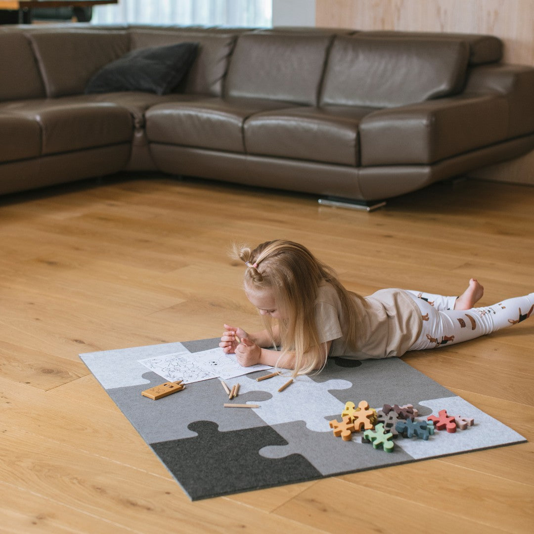 Eco-Friendly Handmade Felt Puzzle Playmat - Safe, Soft & Sustainable for Kids by Ette Tete at www.brixbailey.com