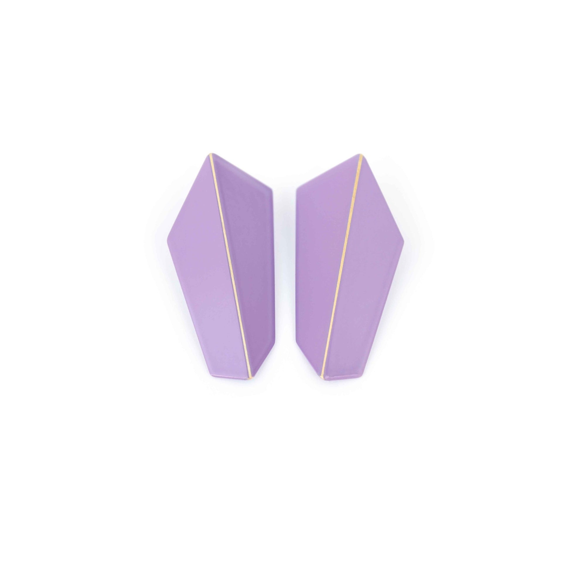 FOLDED VERTICALs Statement Earrings - Lightweight & Handcrafted with Brass and Silver by Lisa Kroeber Jewellery at www.brixbailey.com