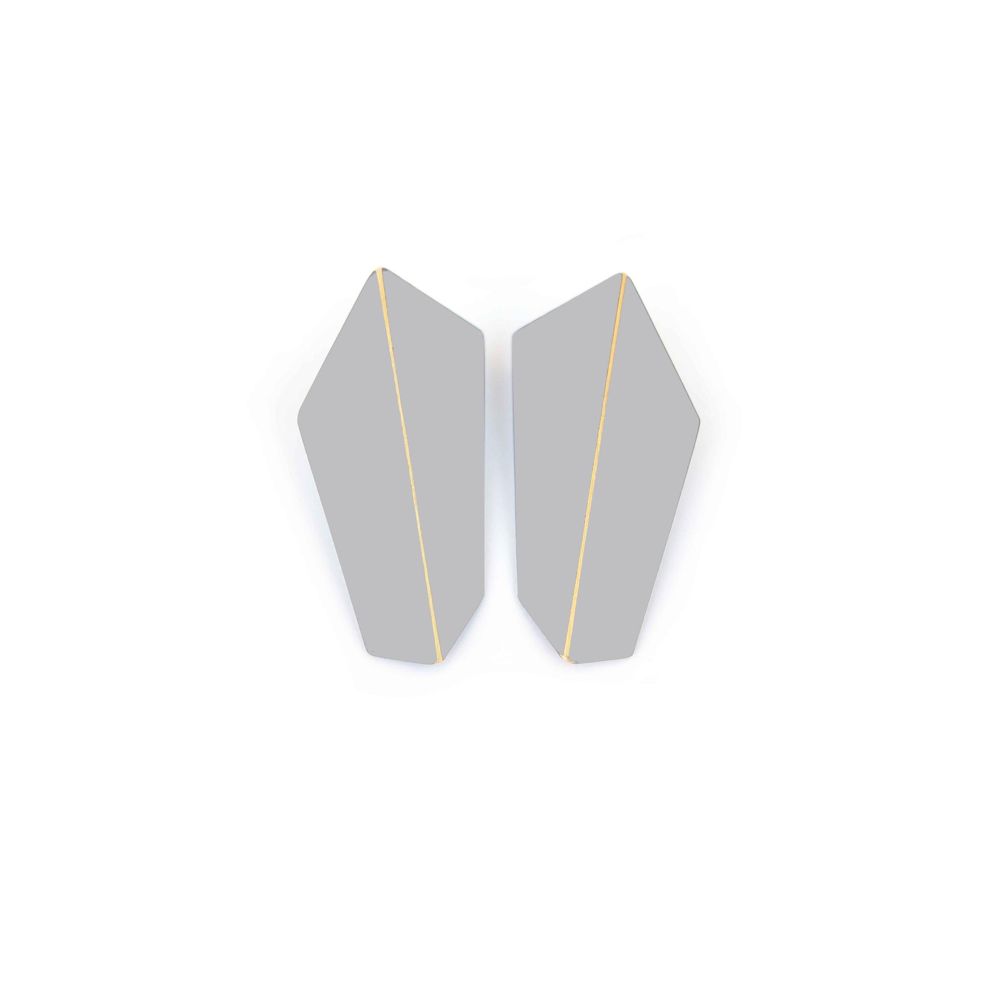 FOLDED VERTICALs Statement Earrings - Lightweight, Durable & Handcrafted in Estonia by Lisa Kroeber Jewellery at www.brixbailey.com