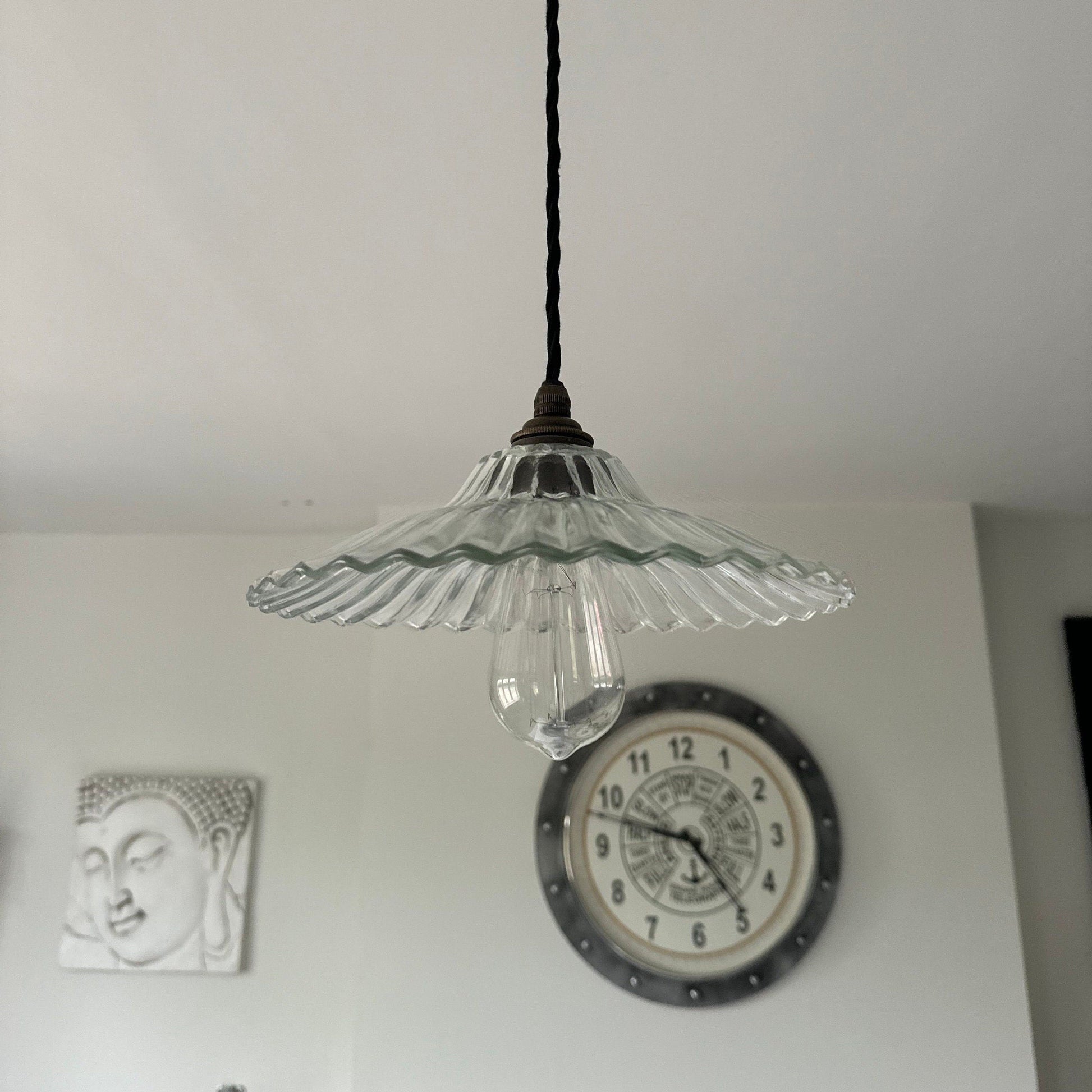 Lenwade ~ Prismatic Glass Shade Light Pendant Set