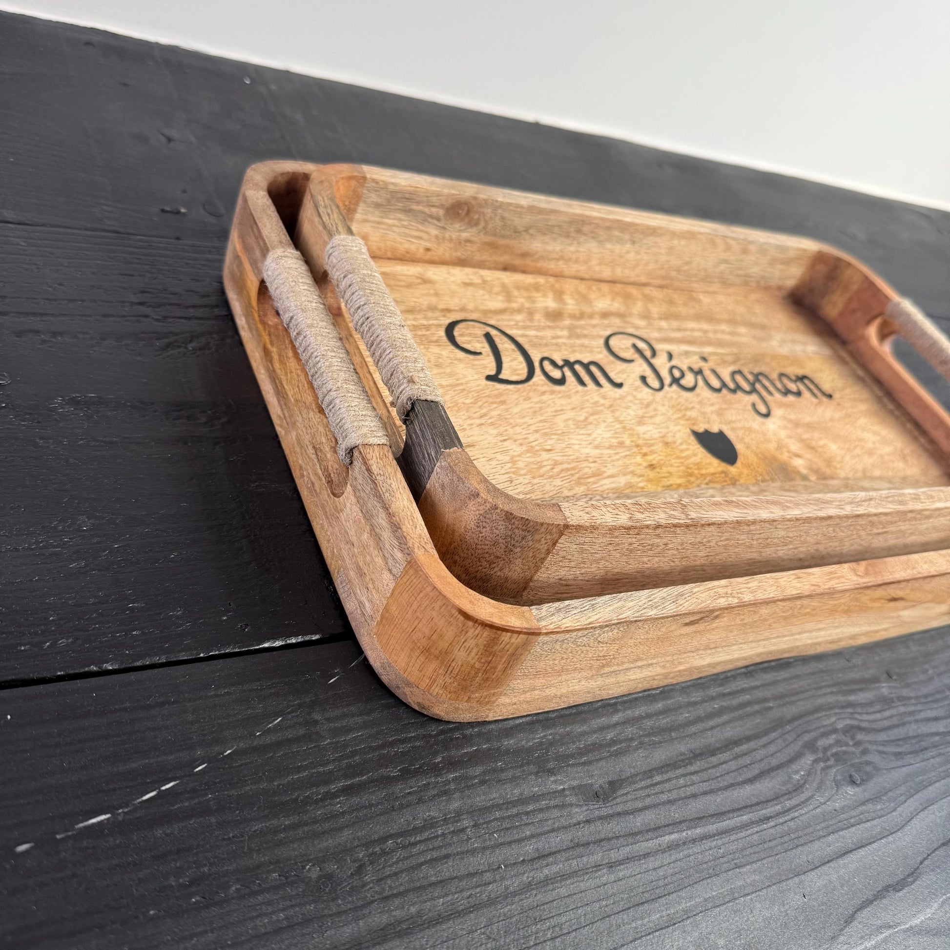 Wooden Serving Trays Dom Pérignon Champagne