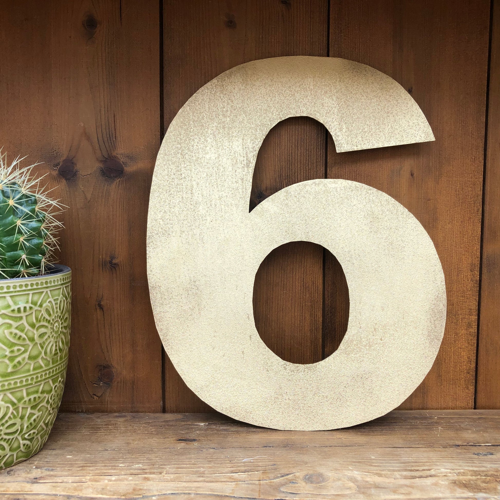 12" and 5" Gold Fat Font Metal Letters.