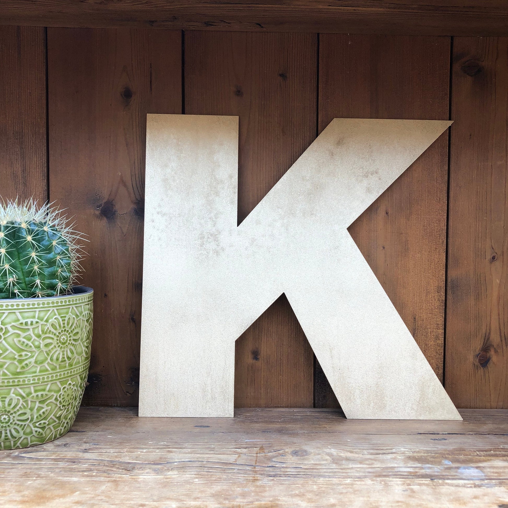 12" and 5" Gold Fat Font Metal Letters.