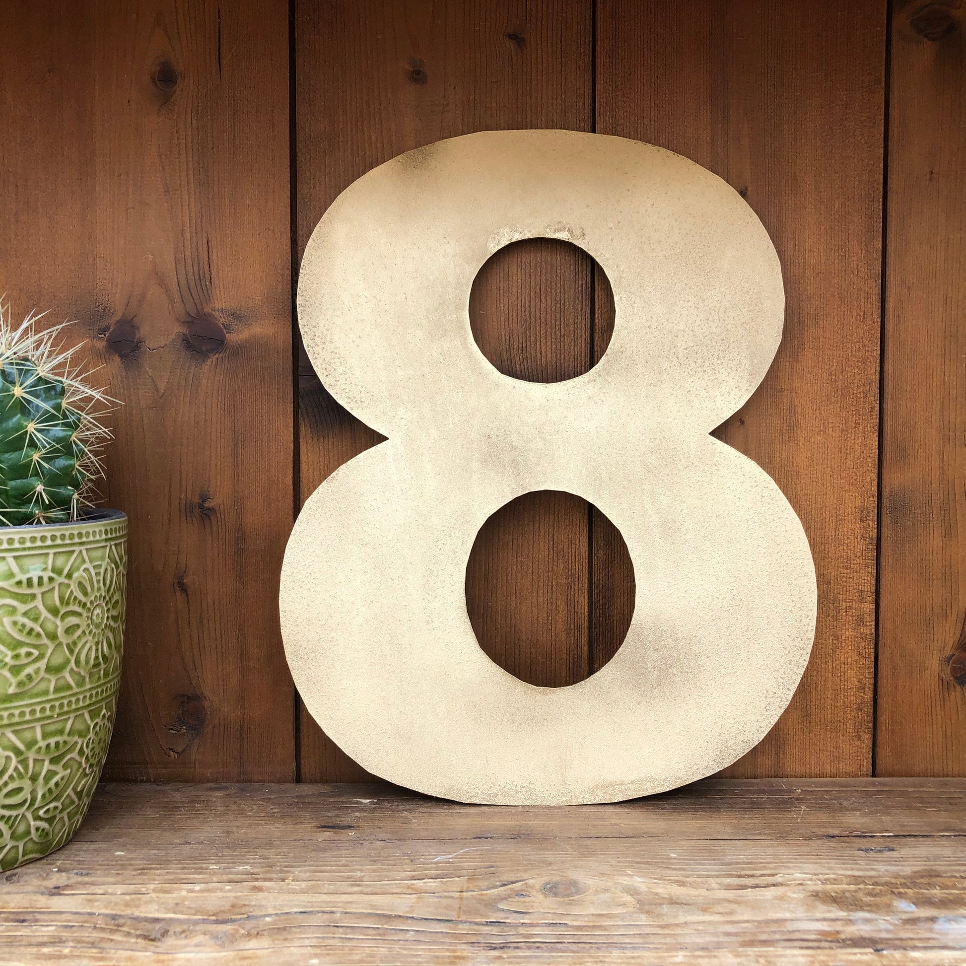 12" and 5" Gold Fat Font Metal Letters.