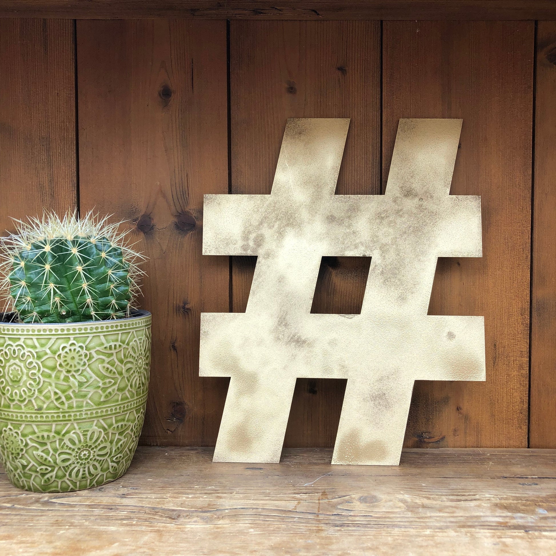 12" and 5" Gold Fat Font Metal Letters.