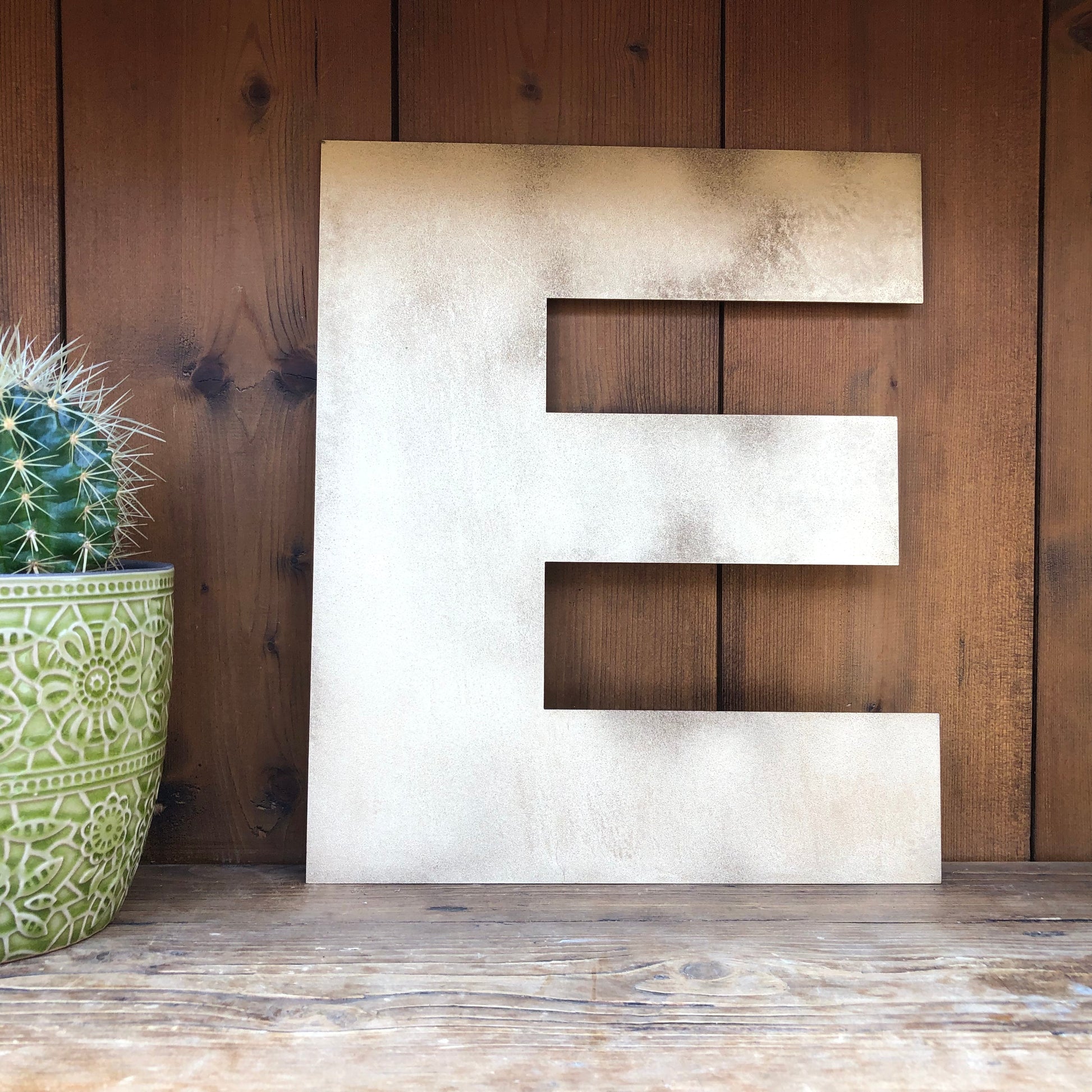 12" and 5" Gold Fat Font Metal Letters.