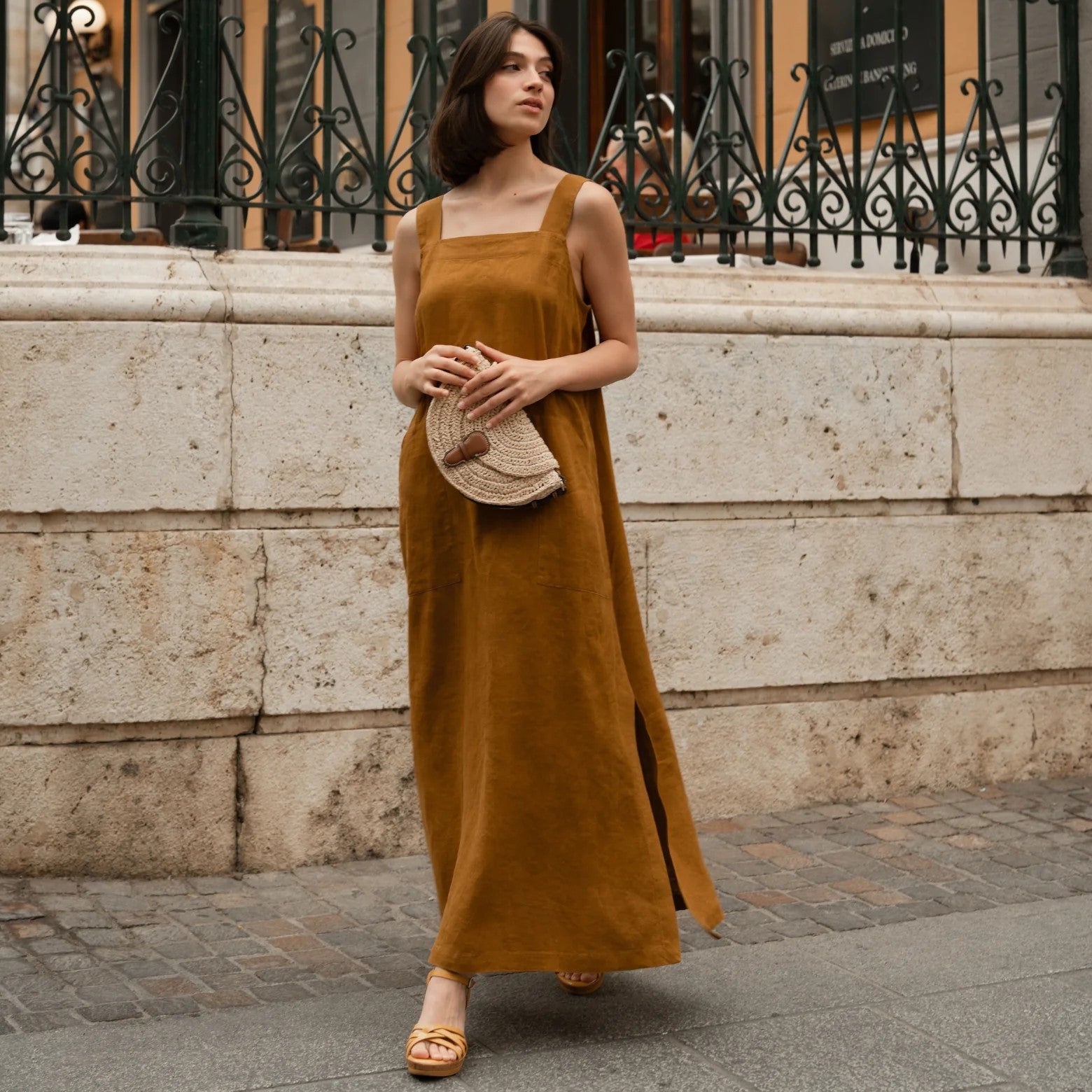 Enhance Your Wardrobe with the Versatile Fugue Linen Dress by Linen Tales at www.brixbailey.com