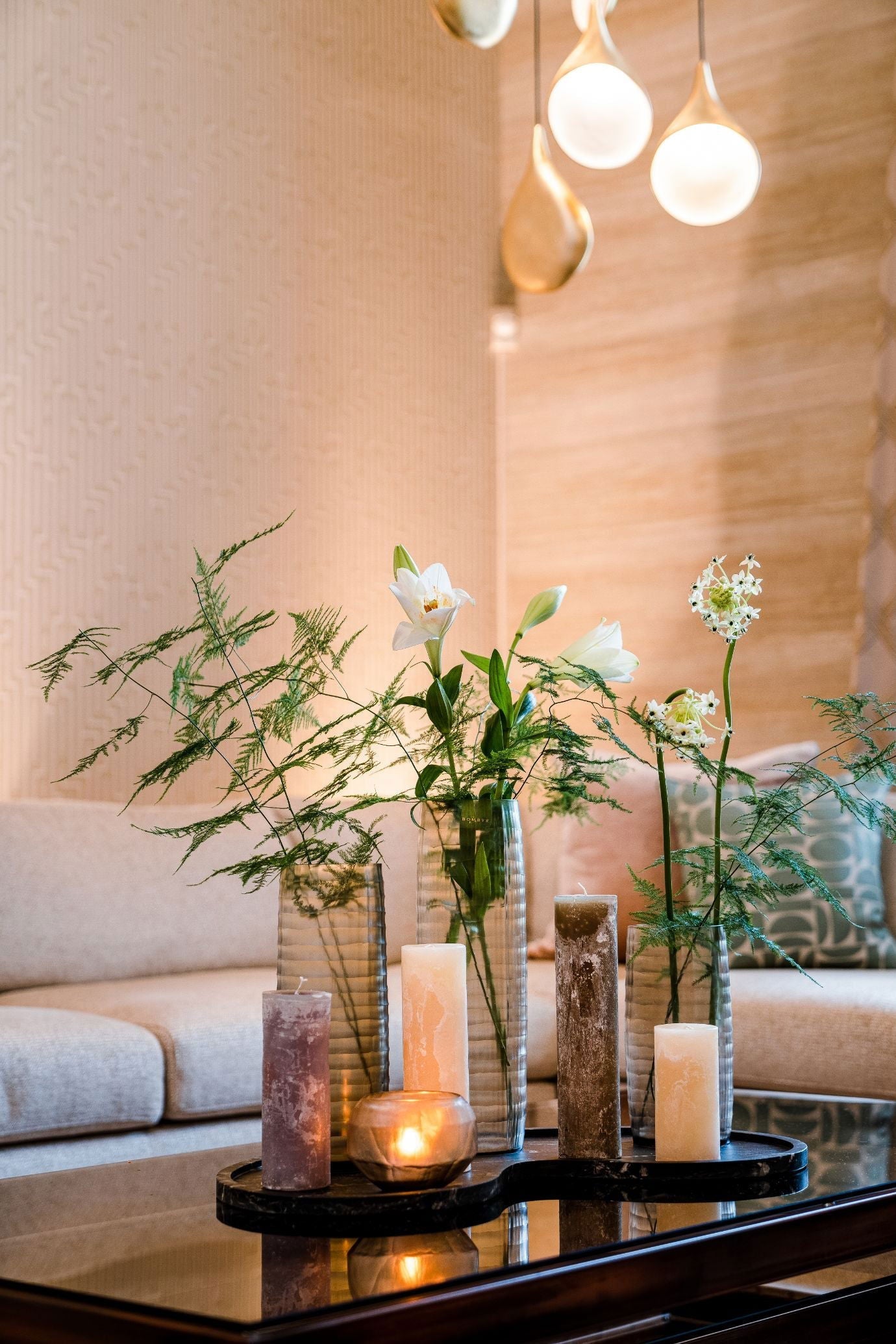 SULPHUR CANDLEHOLDER - H9 D11 cm - SMOKE