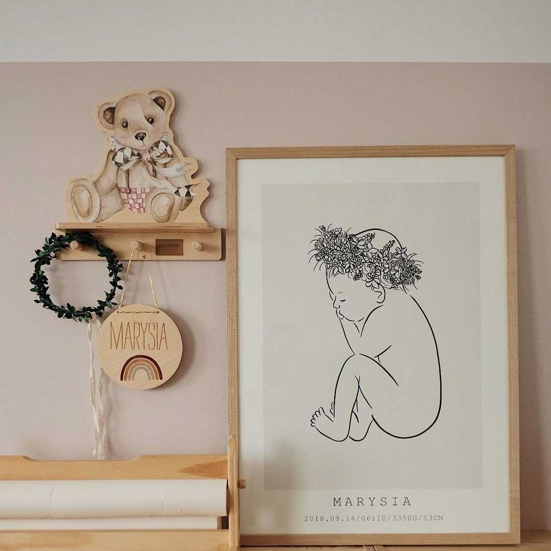 Mini Wall Shelf - Teddy Bear