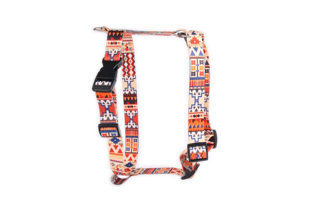 soft boho dog harness with a gentle fit and woven texture for cozy walks