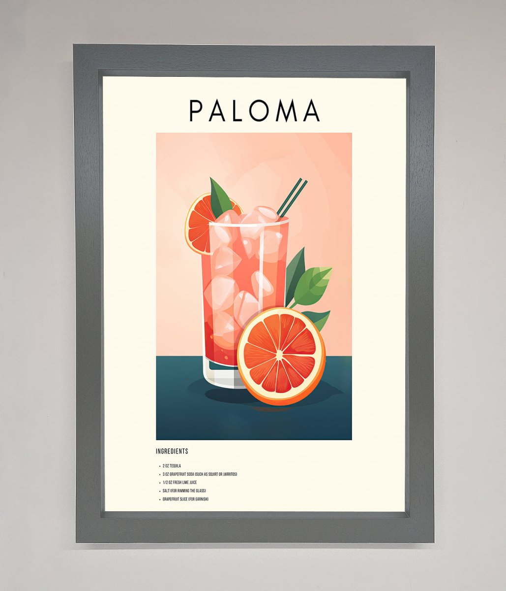 Paloma Cocktail Framed Poster