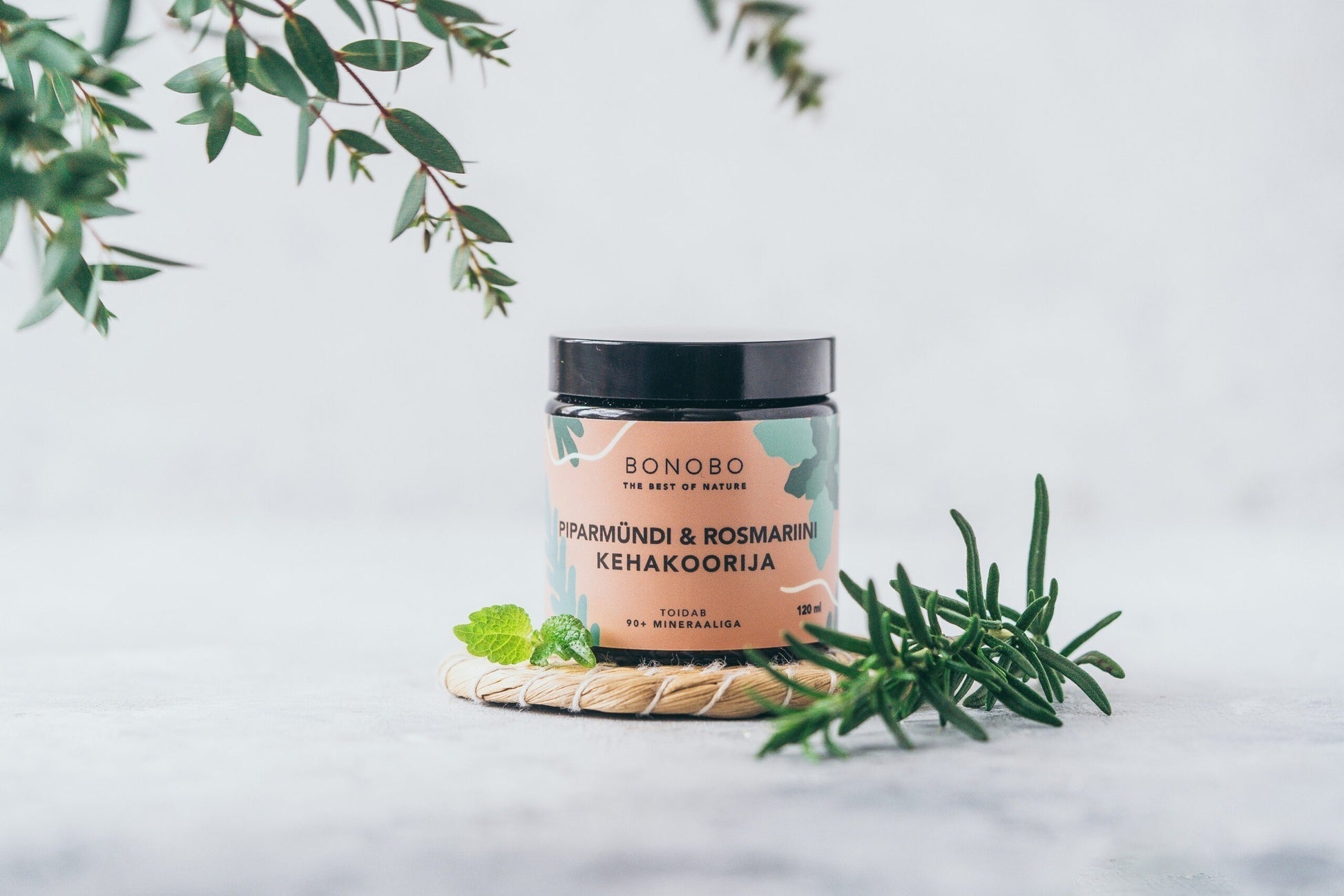 a playful close-up of the raspberry and grapefruit scrub from the gift box