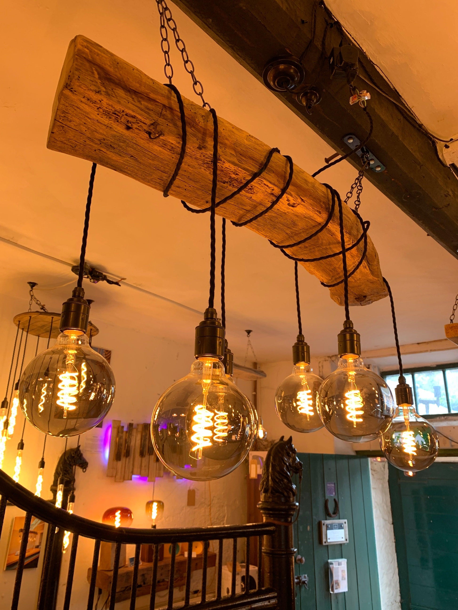 Rustic Ancient Oak Wrap Around Chandelier