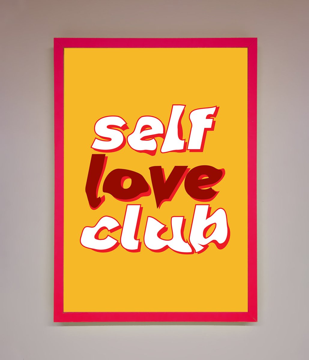 Self Love Club Quote Framed Wall Art