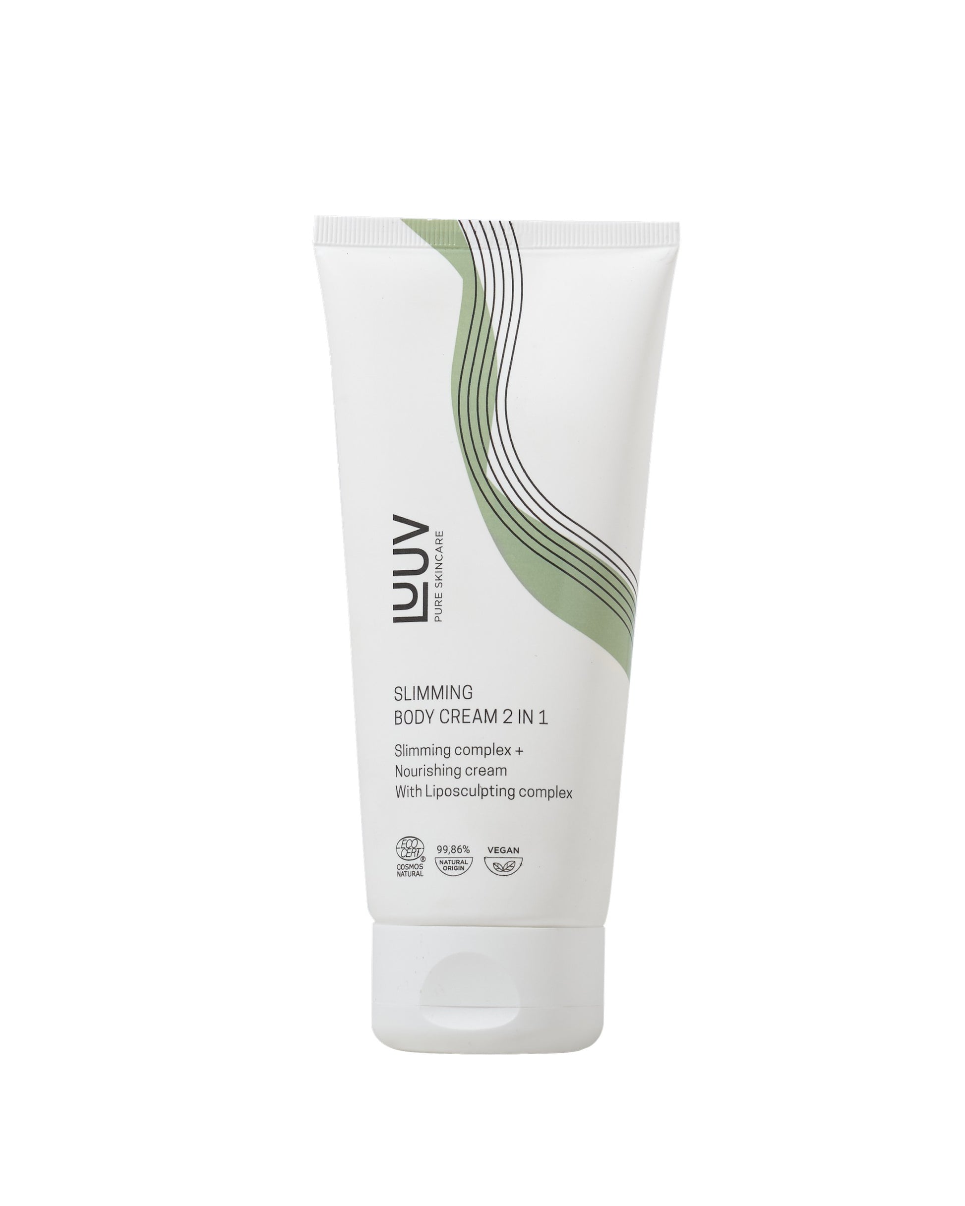 close-up of nourishing slimming body cream being massaged into skin for firming and contouring