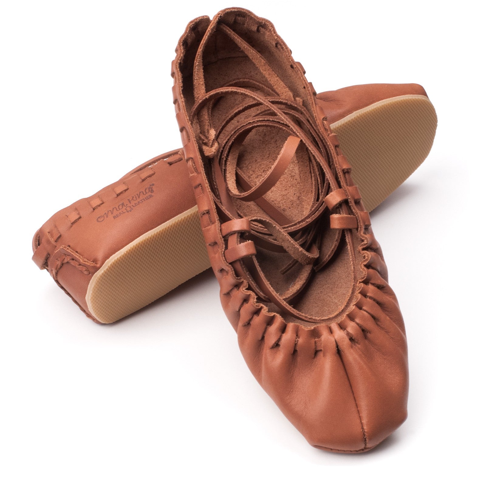 bold close-up of elegant tied dancing shoes on a dark stage, laces ready for a confident performance