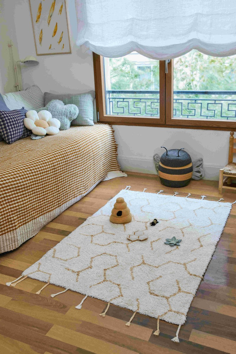 Interactive Bee & Flower Play Rug - Educative & Eco-Friendly for Kids by Lorena Canals at www.brixbailey.com