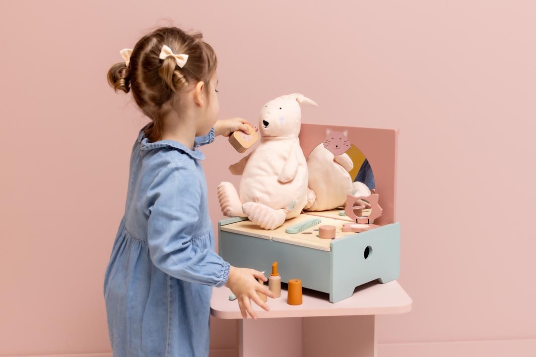 Wooden Makeup Toy Set for Kids - Enhance Creativity with Eco-Friendly Pretend Play by Trixie Baby at www.brixbailey.com