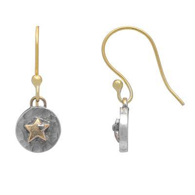 Handcrafted Silver & Gold Star Earrings – Sostter Collection by Sostter at brixbailey.com