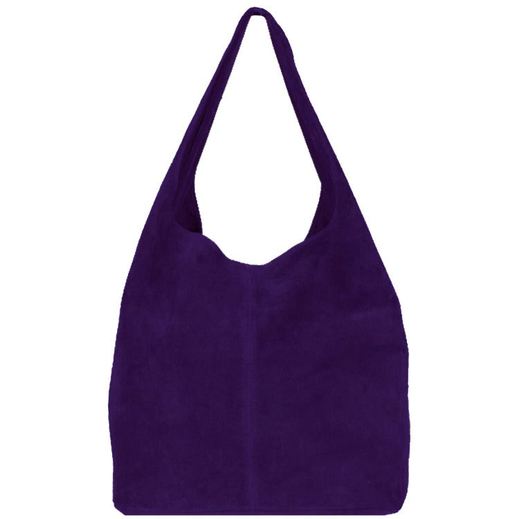 Purple leather hobo bag Clearance