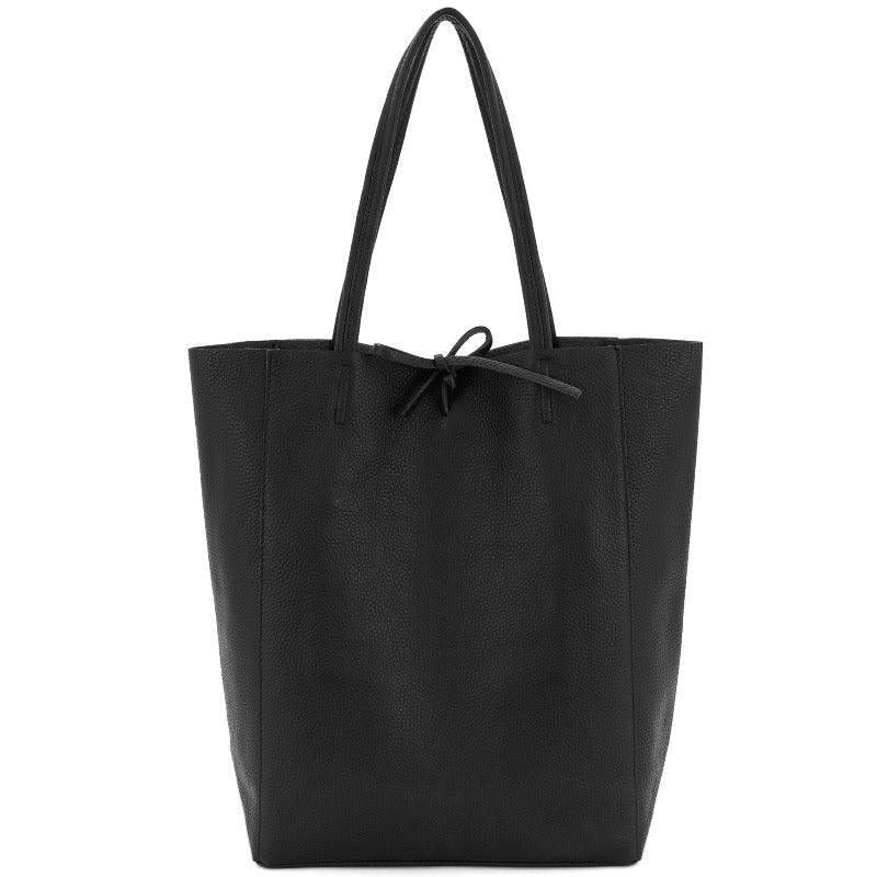 Black Pebbled Leather Tote – Stylish & Functional Elegance by Sostter at brixbailey.com