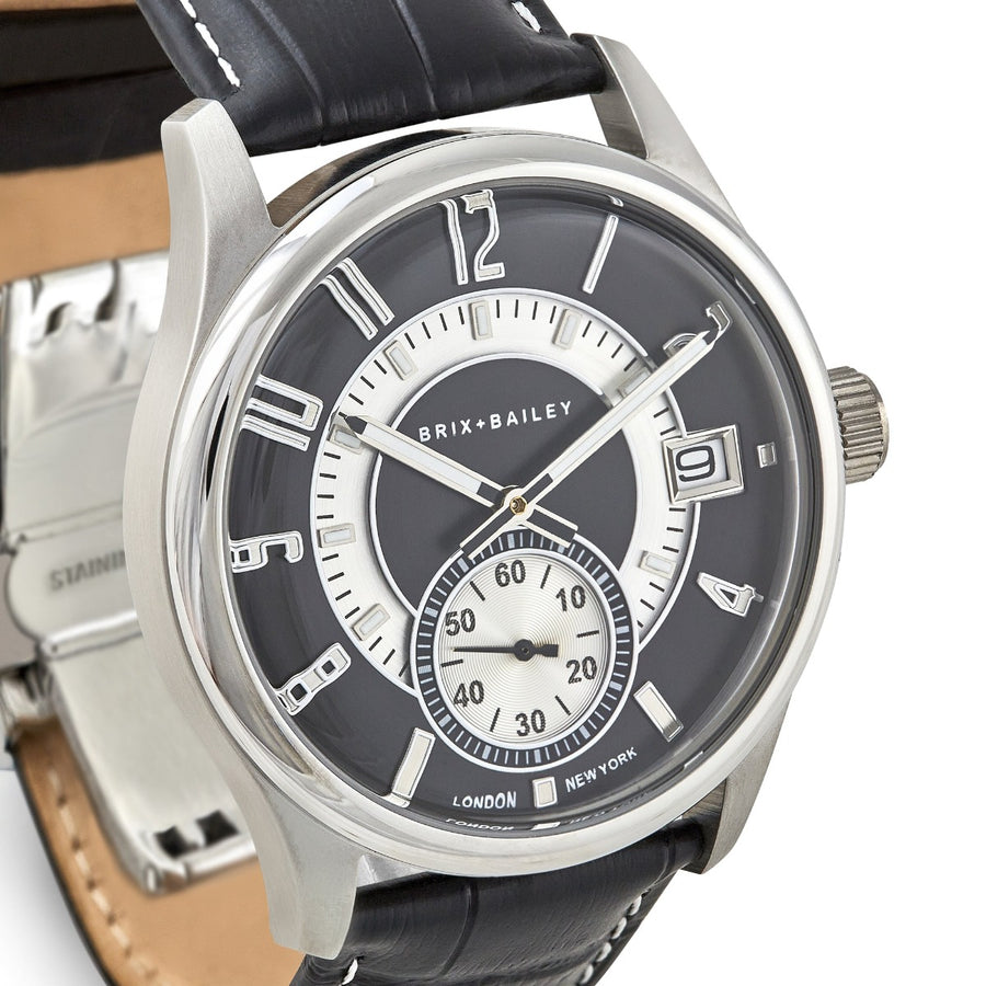 Brix+Bailey Price Mens Chronograph Luxury Steel Strap WatchWatch