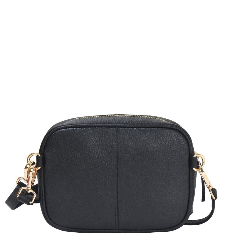 Black Convertible Leather Cross Body Camera Bag Ethical Responsible Handbag Brand Brix and Bailey