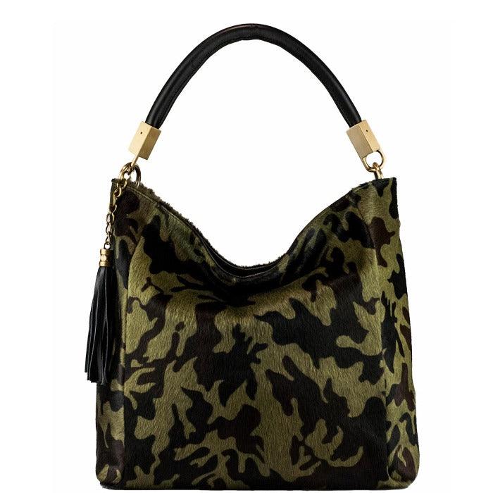 Camouflage Calf Hair Leather Bag – Luxurious & Versatile by Sostter at brixbailey.com