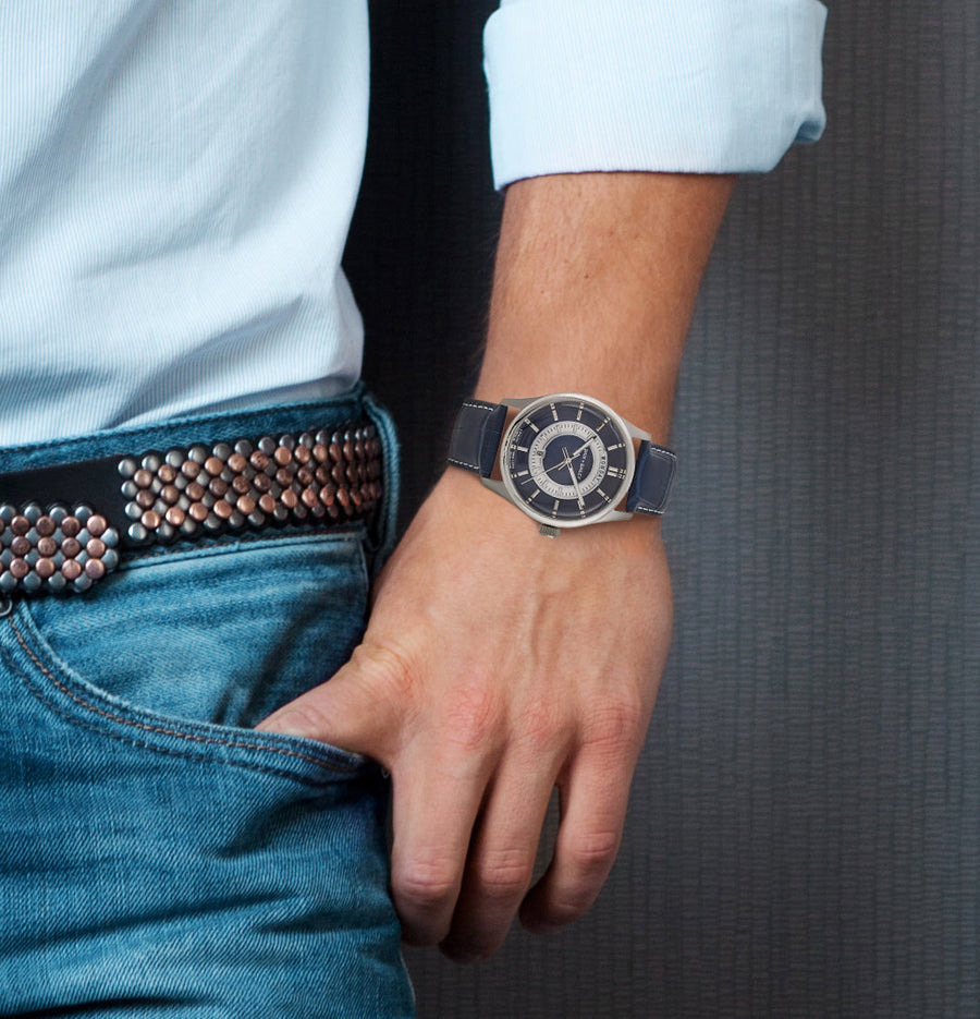 The Brix + Bailey Barker Watch Form 3 Mens Unisex Blue Wrist Watch Gift Brix Bailey