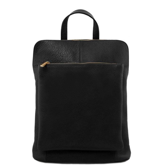 Mini Black Pebbled Leather Backpack – Stylish & Practical by Sostter at brixbailey.com
