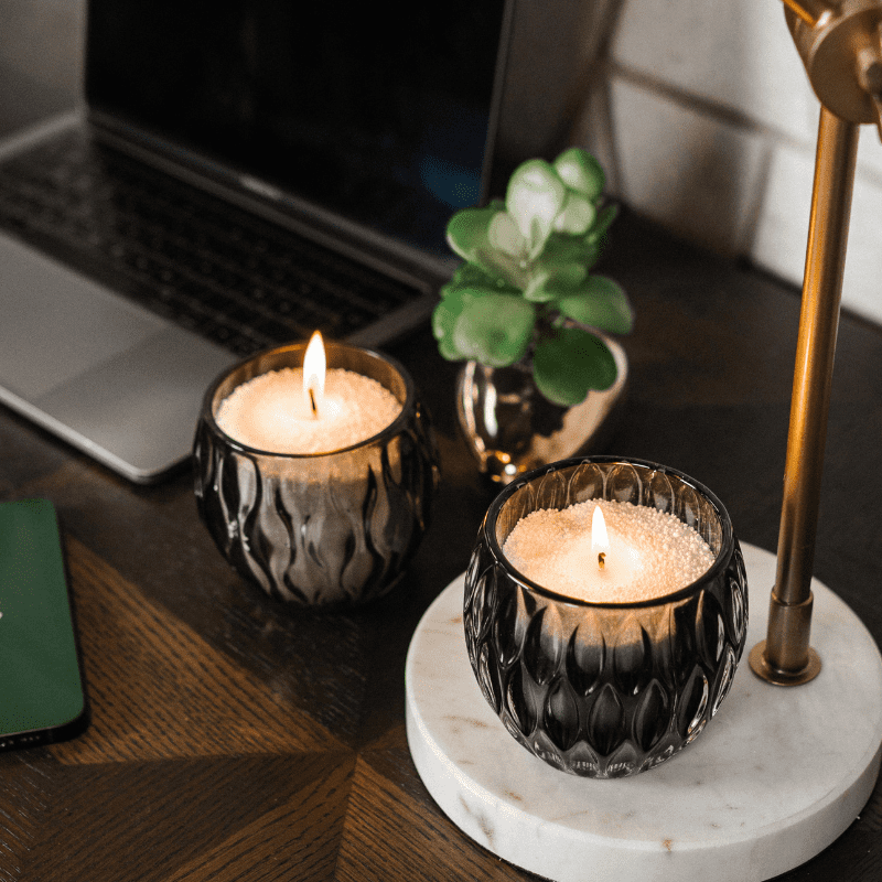 The Candledust Estonian plant-based refillable candle powder by Merilin and Marko - pour into any container, light and reuse, paraffin-free at Sostter
