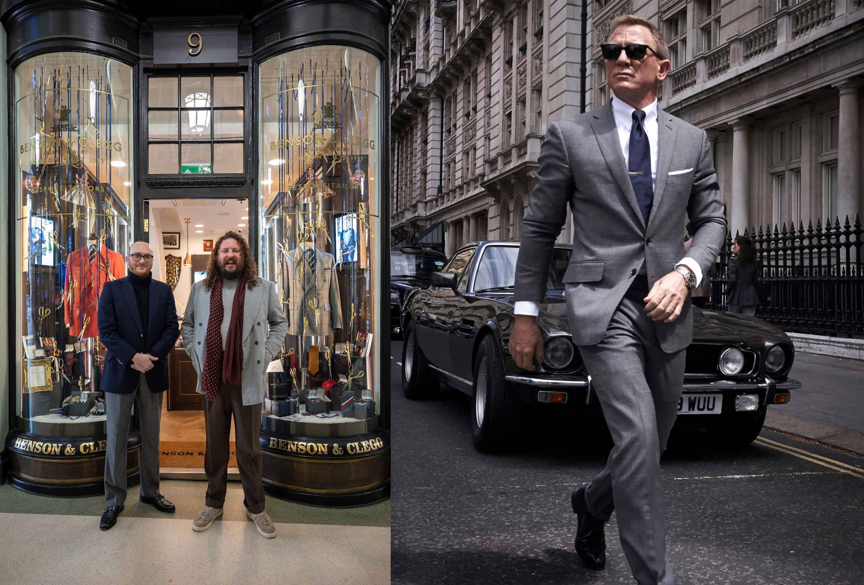 Benson & Clegg luxury British menswear accessories — cufflinks, blazer buttons and silk ties By Royal Appointment, as worn by James Bond, from their Piccadilly Arcade boutique