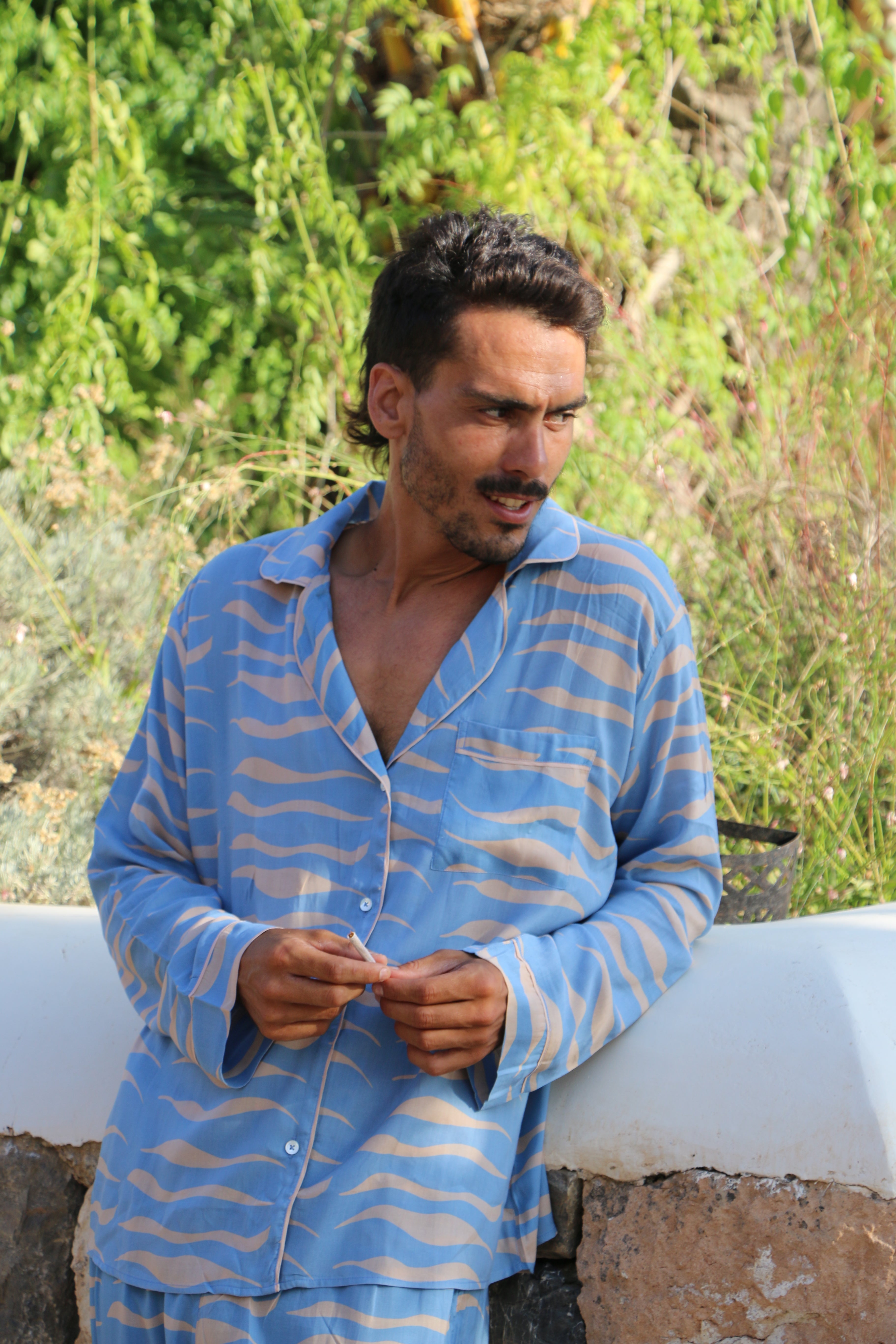 French William organic cotton pyjamas in playful unisex prints inspired by Ibiza, available at Sostter