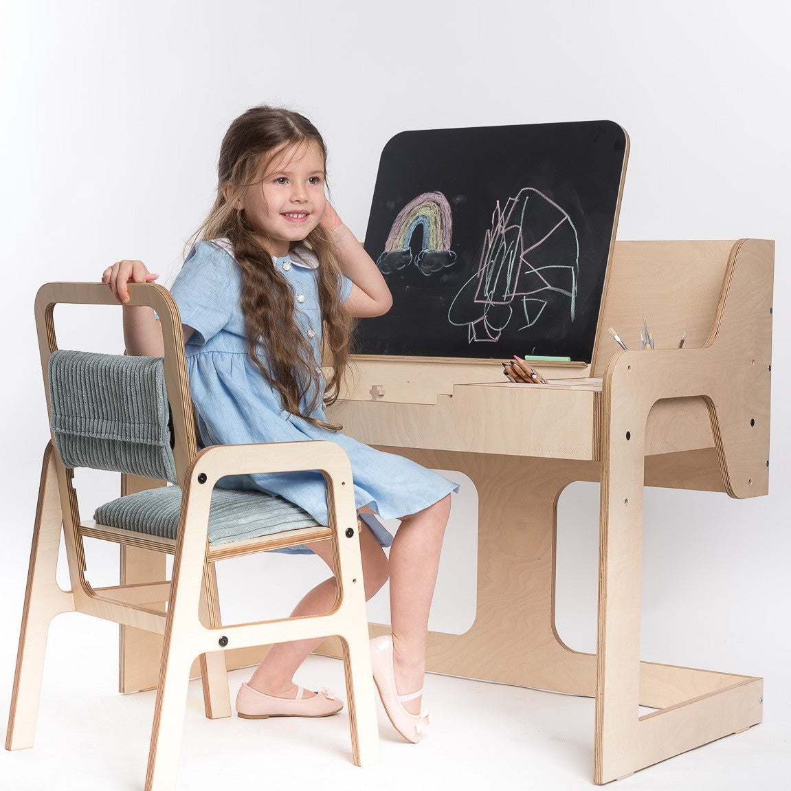LUULA handcrafted Baltic birch children's furniture made in Latvia. 