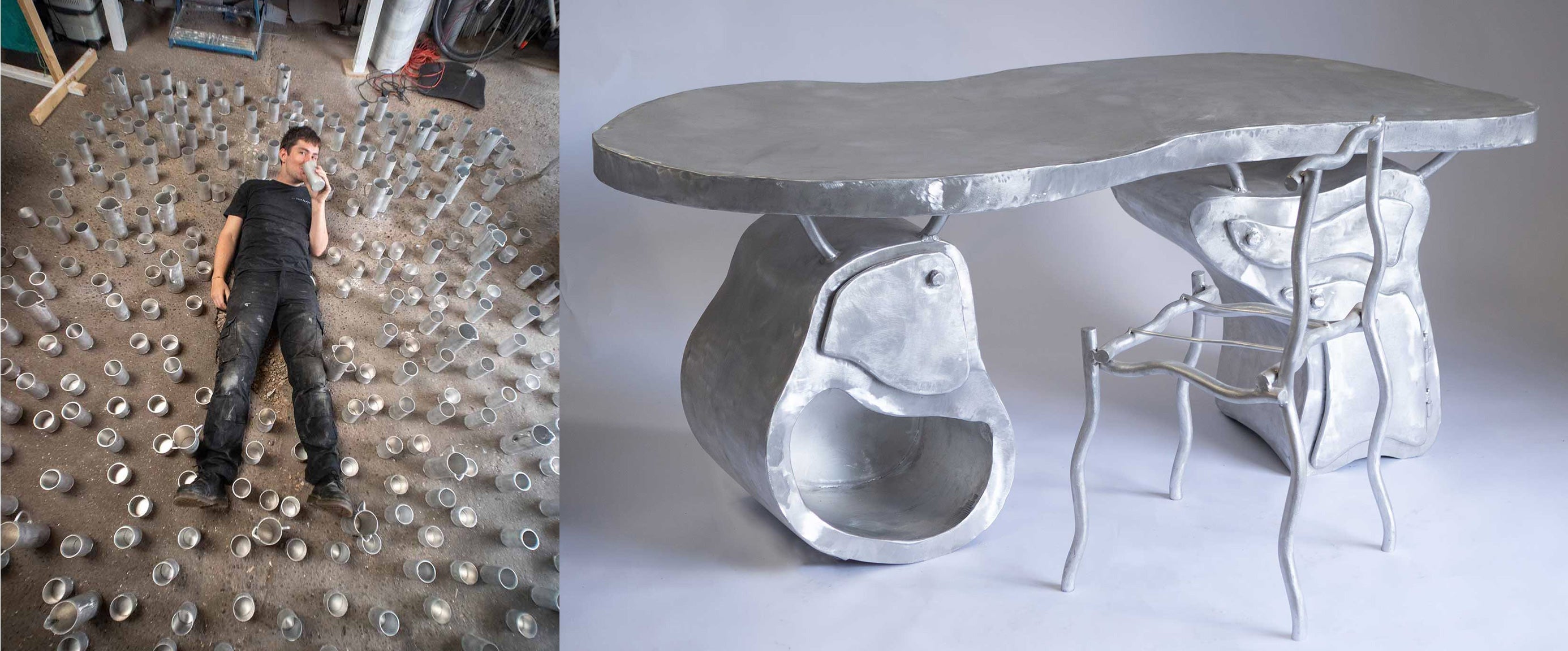 Six Dots Design sculptural laser-cut aluminium furniture and homeware by Joseph Ellwood in North London - Wallpaper Future Icon 2022 at Sostter
