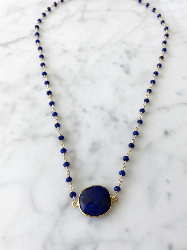 Endless Summer Sapphire Necklace in Gold