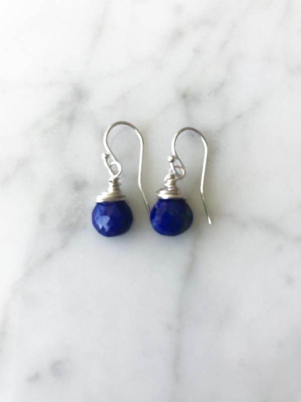 Jill Short Drop Earrings in Sapphire