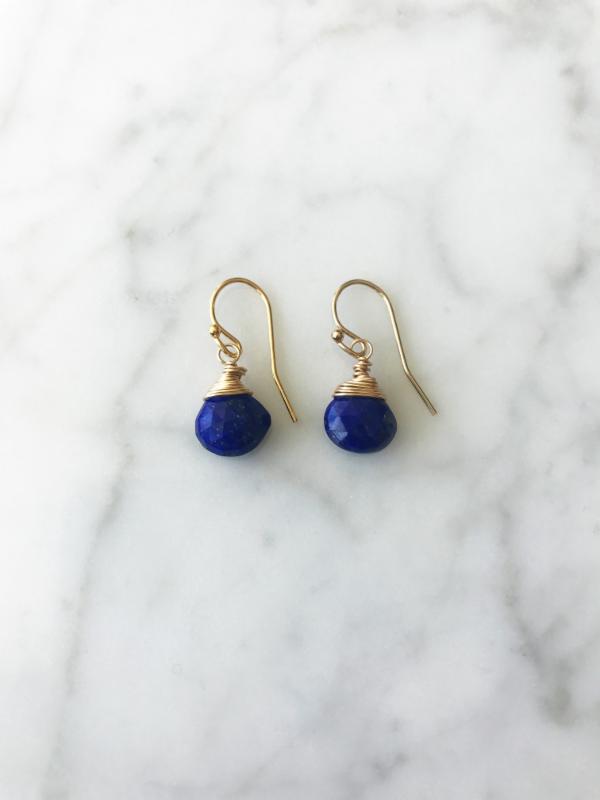 Jill Short Drop Earrings in Sapphire