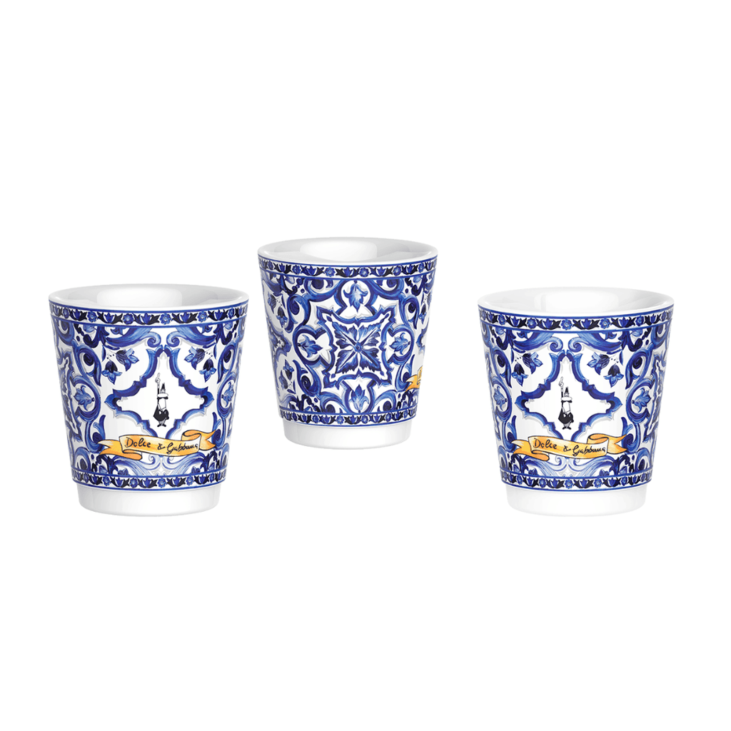 Blue Mediterranean 6 Cup Moka and Espresso Set
