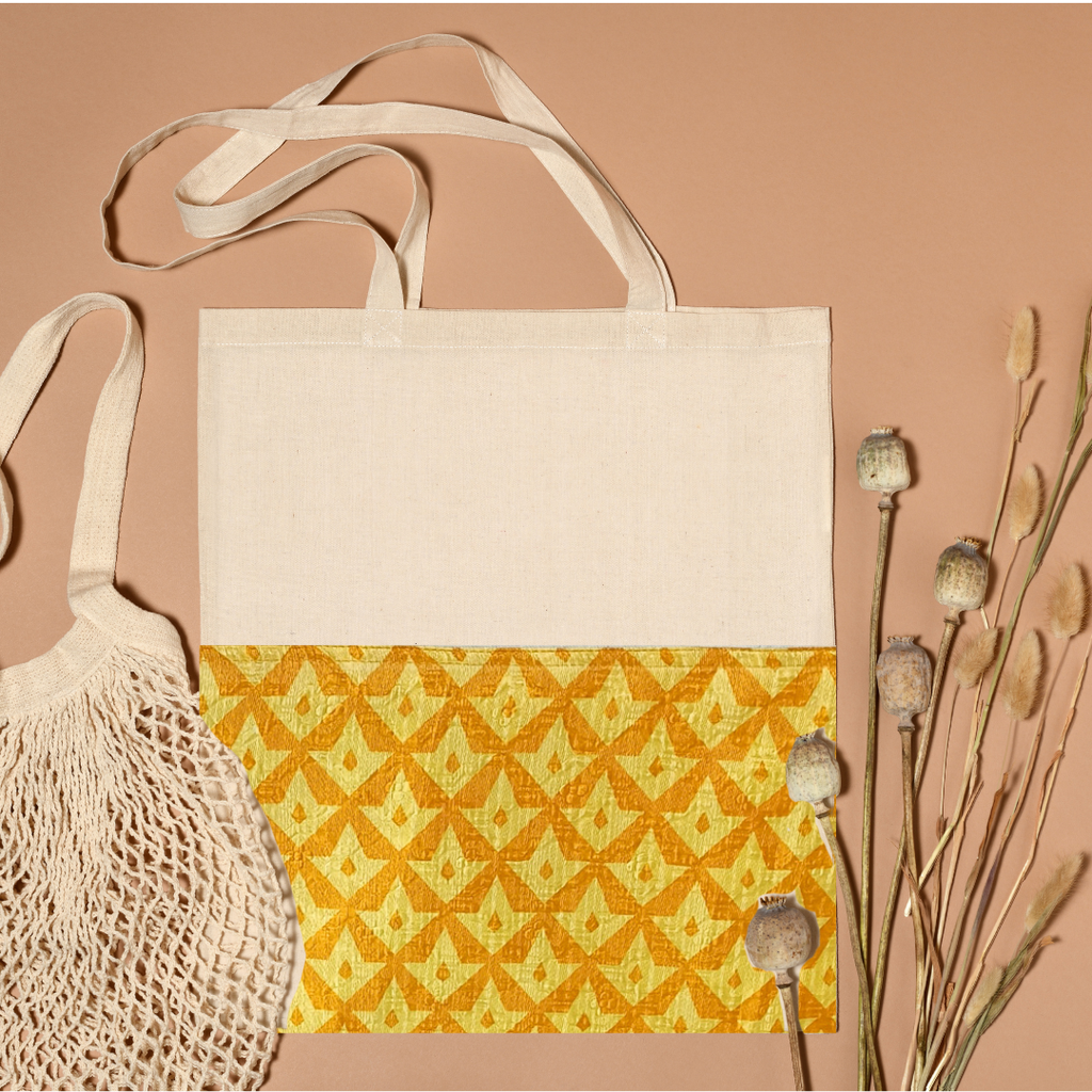 Half sari, half cotton tote bag, ethically handmade in India