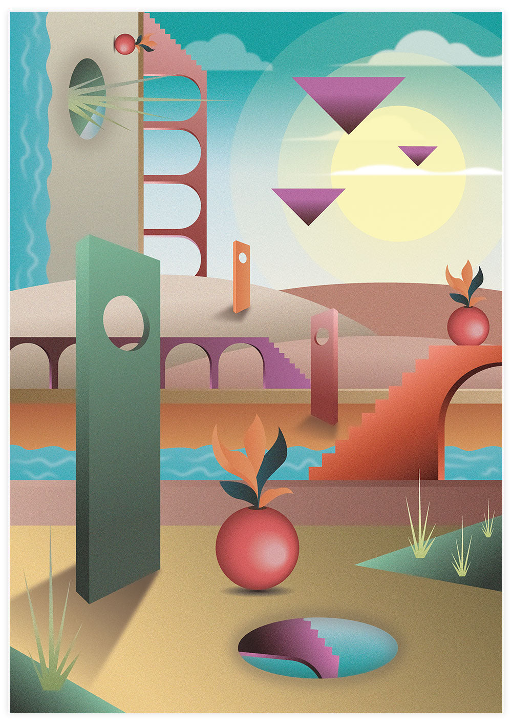 Warp Zone Surreal Art Print