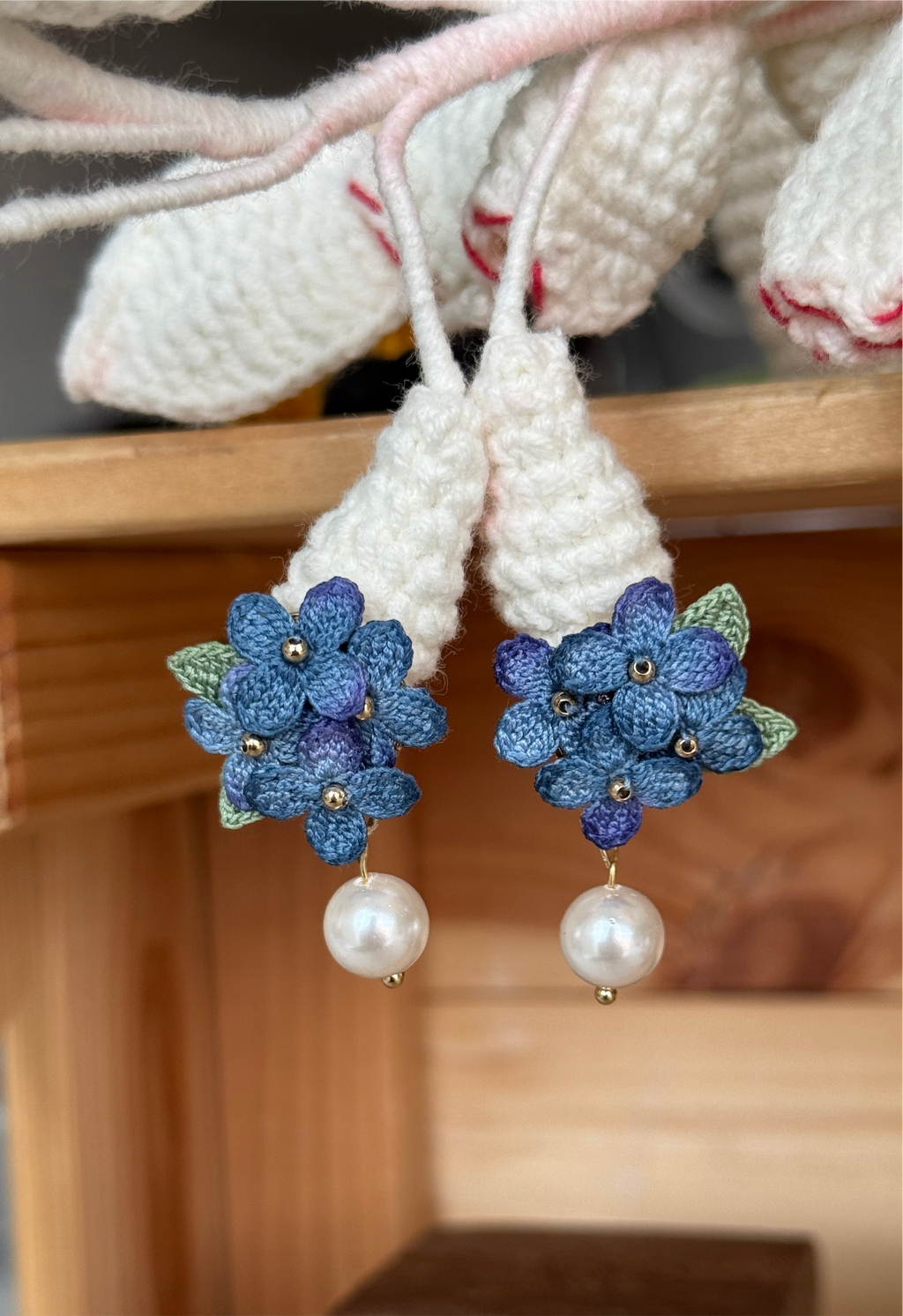 Sweet Alyssum Micro Crochet Earrings