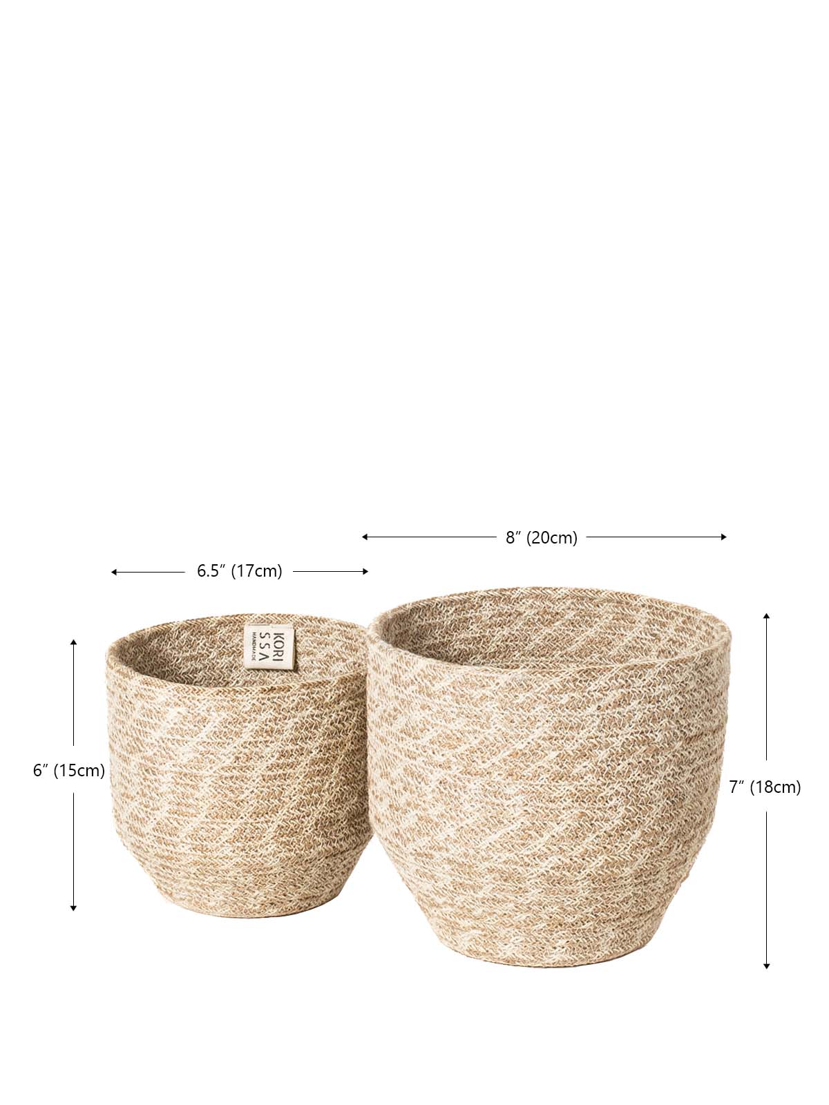 Agora Jute Storage Bin Natural White