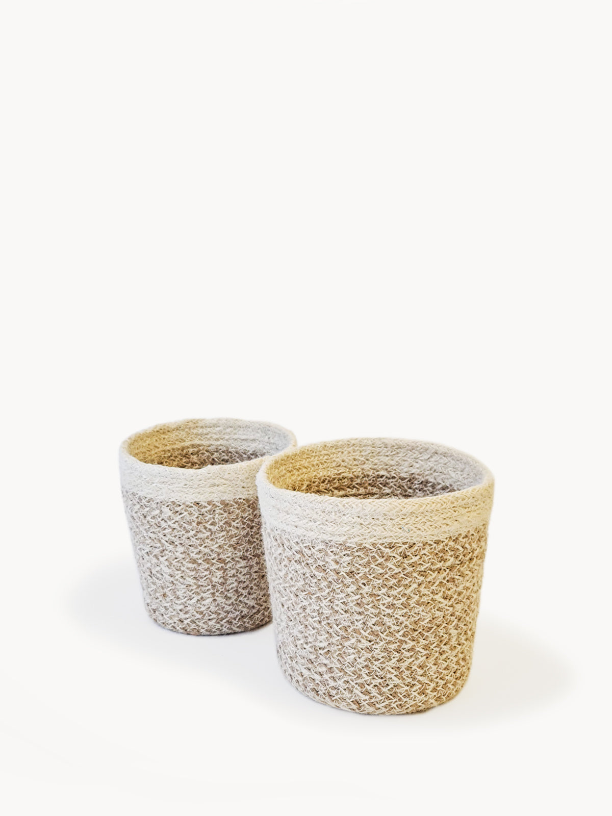 White Jute Plant Basket
