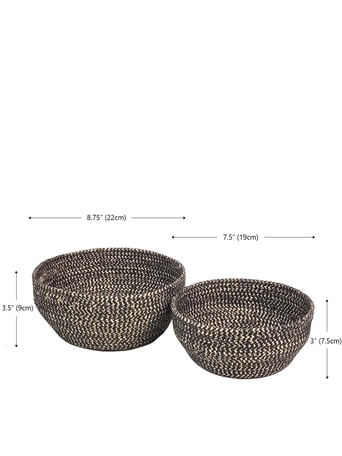 Glitter Bowl Black Set of 2