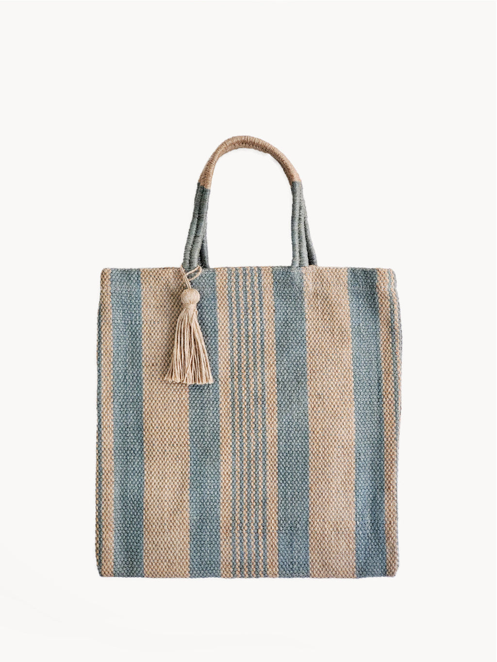 Dora Jute Tote Bag in Pale Green